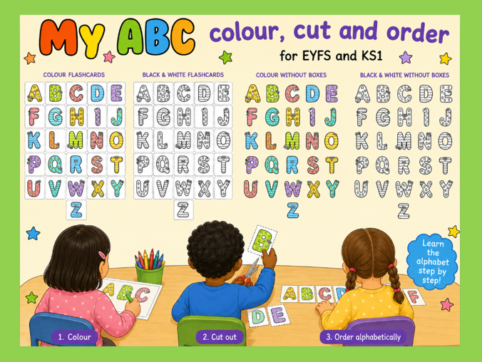 My ABC Colour, Cut, Order EYFS and KS1