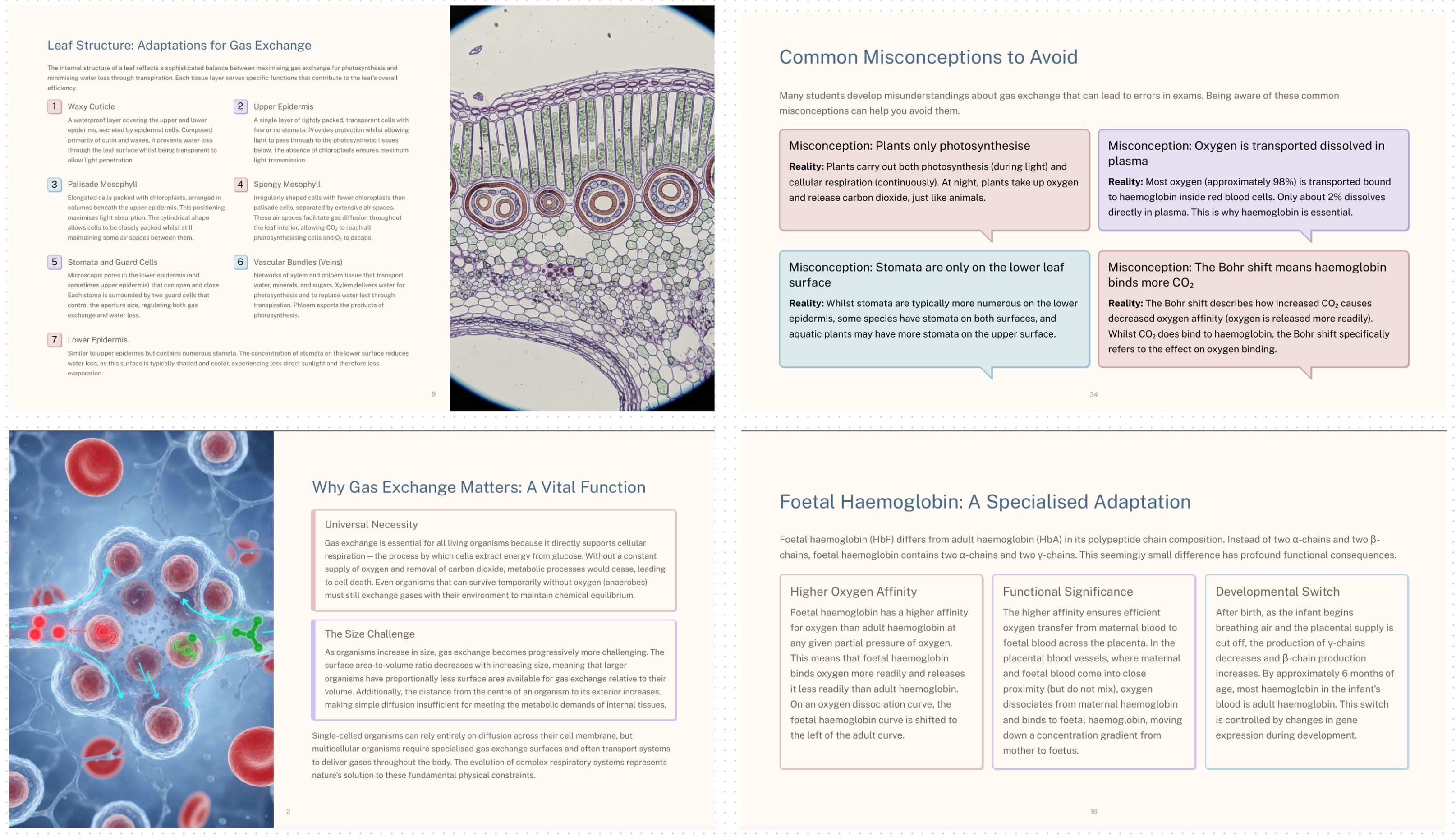 IB DP Biology B3.1 Gas Exchange Companion Notes & PowerPoint 2026 ...