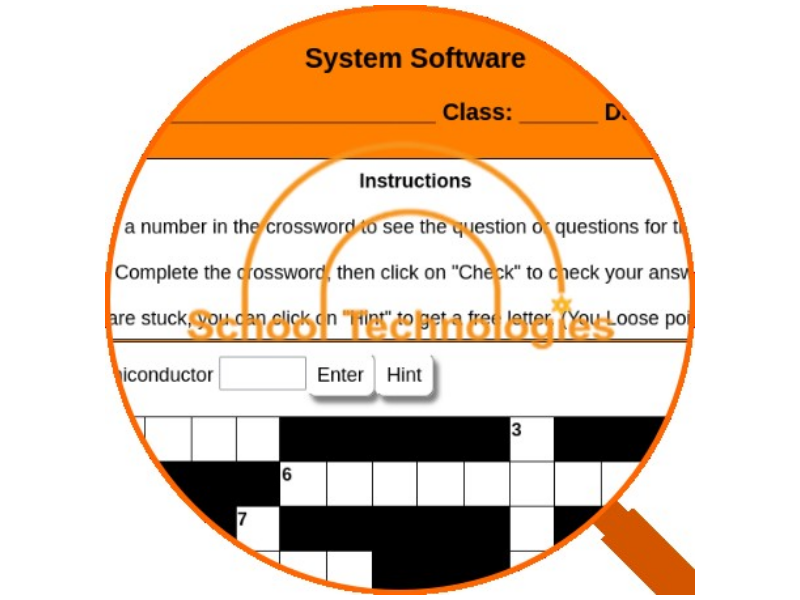 FREE - System Software Crossword - CS 0478 | CS9618