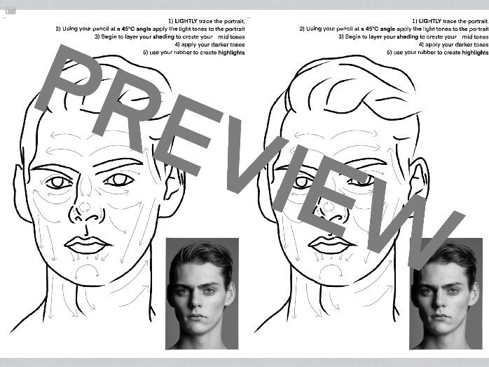 Contour shading portrait resource