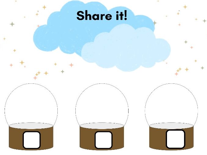 Share It! Christmas Snow Globe Sharing Mats