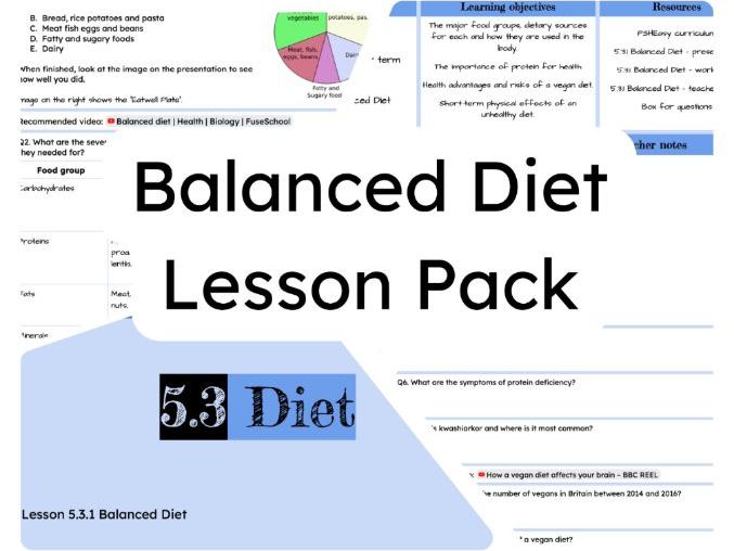 5.3.1 Balanced Diet Lesson Pack