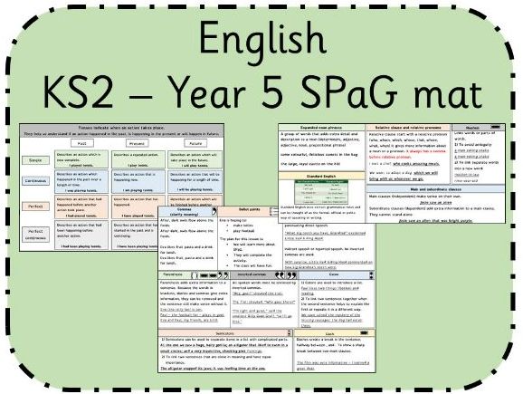 Year 5 SPaG mat/handout