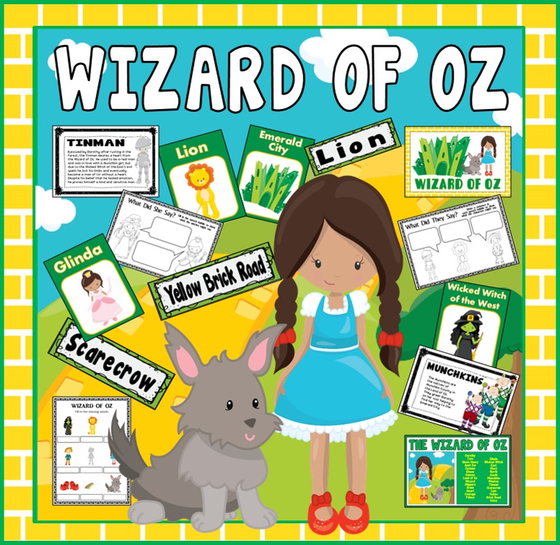 WIZARD OF OZ STORY RESOURCES-  EYFS KS1-2 ENGLISH LITERACY DISPLAY