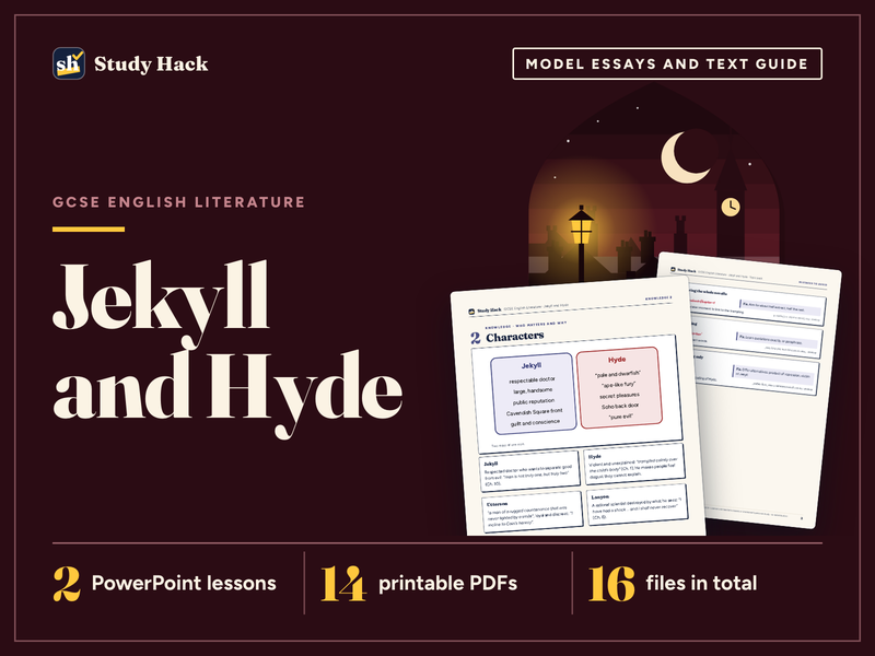 GCSE English Literature Jekyll and Hyde Complete Revision and Teaching Pack