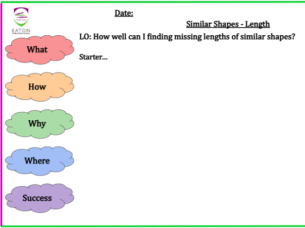 KS3 - Similar Shapes (Finding a Missing Length)
