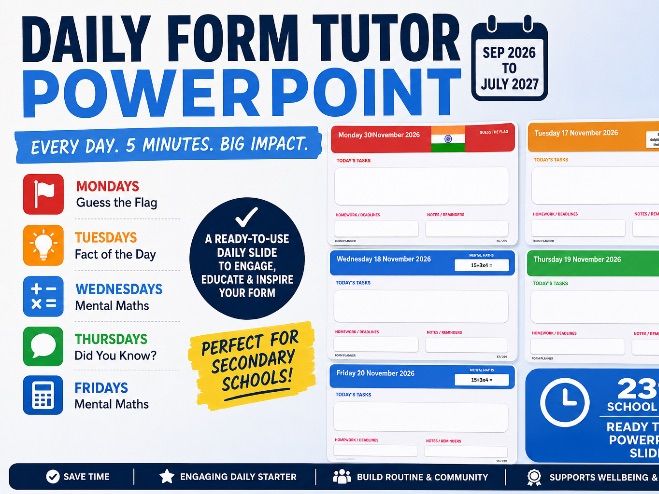 Form Tutor Daily PowerPoint 2026-27