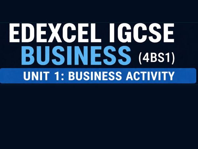 NEW 2026 Edexcel IGCSE Business (4BS1) Unit 1 Complete Lesson Bundle