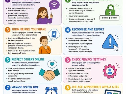 Online safety poster. KS2/KS3. Safety online. Free
