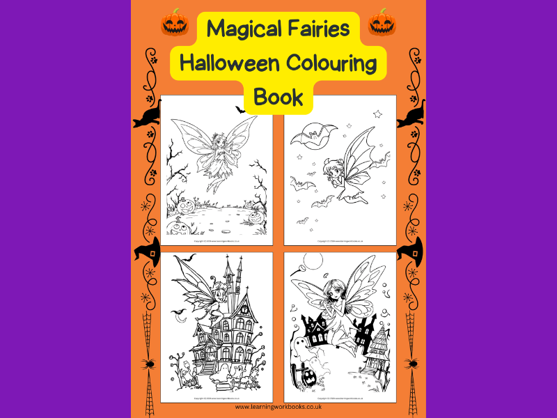 Magical Fairies Halloween Colouring Book