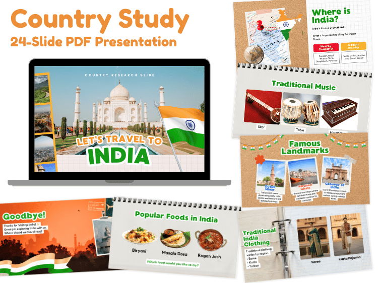 India Country Study Presentation | Geography, Culture & Landmarks