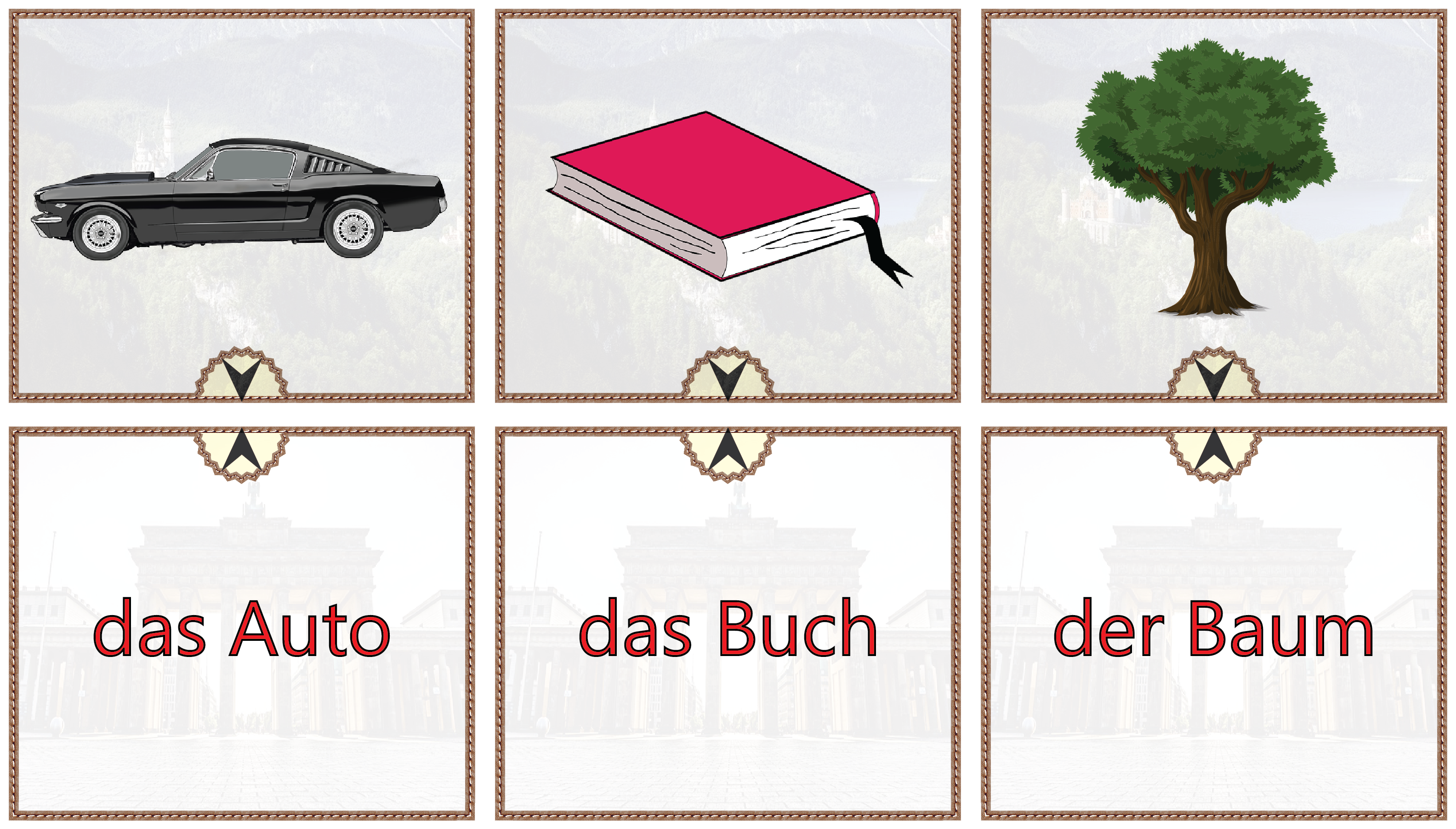 German Match Everyday Objects Teaching Resources