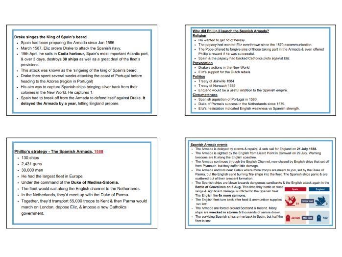 Elizabethan England Printable flashcards