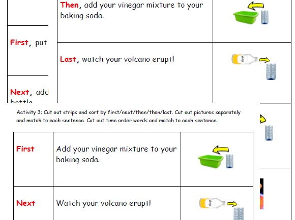 Sequencing: How to make a volcano