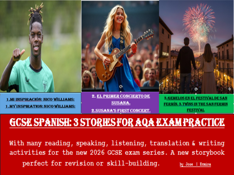 GCSE Spanish: 3 Stories for AQA Exam Practice