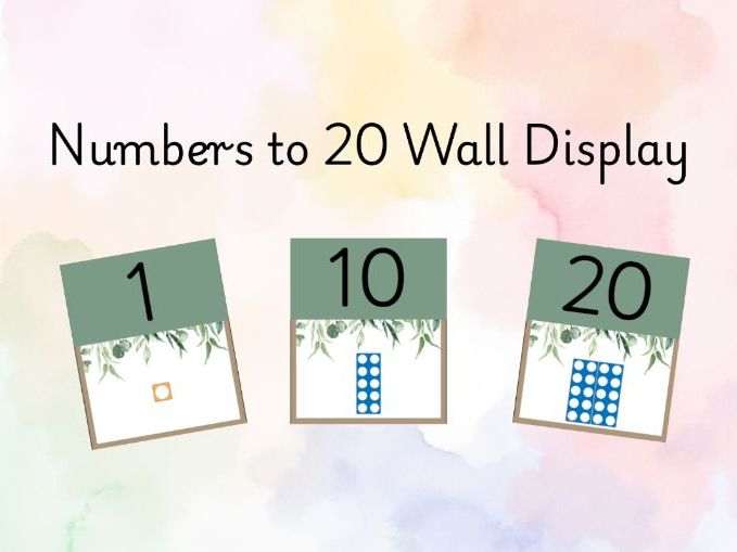 Numbers to 20 Wall Display