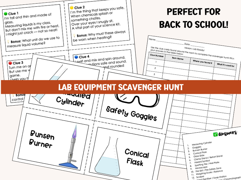 Science Scavenger Hunt - Mission: Lab Ready!