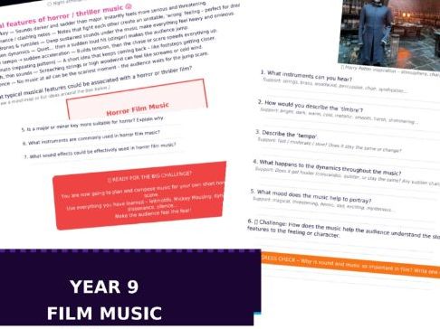 Year 9 Film Music full 12 page booklet