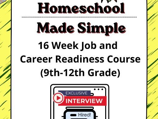 16 Week Job and Career Readiness Course | Grades 9th-12th