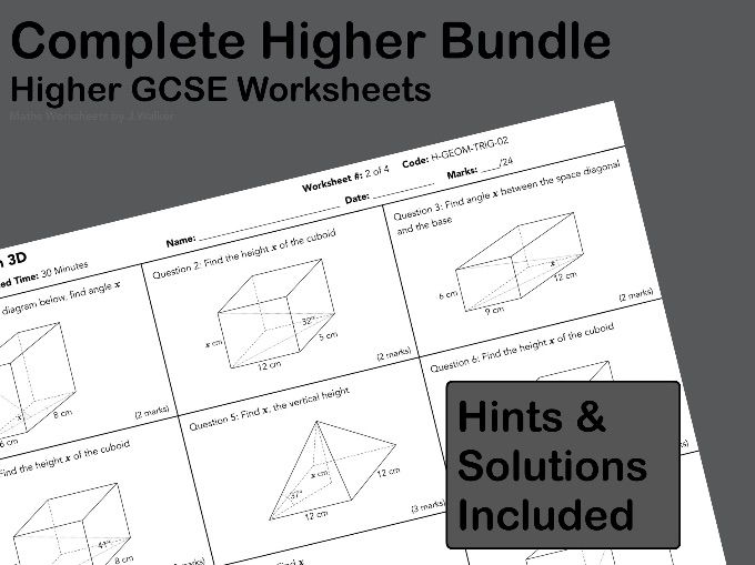 Complete Higher Bundle – GCSE Maths (Higher Tier)
