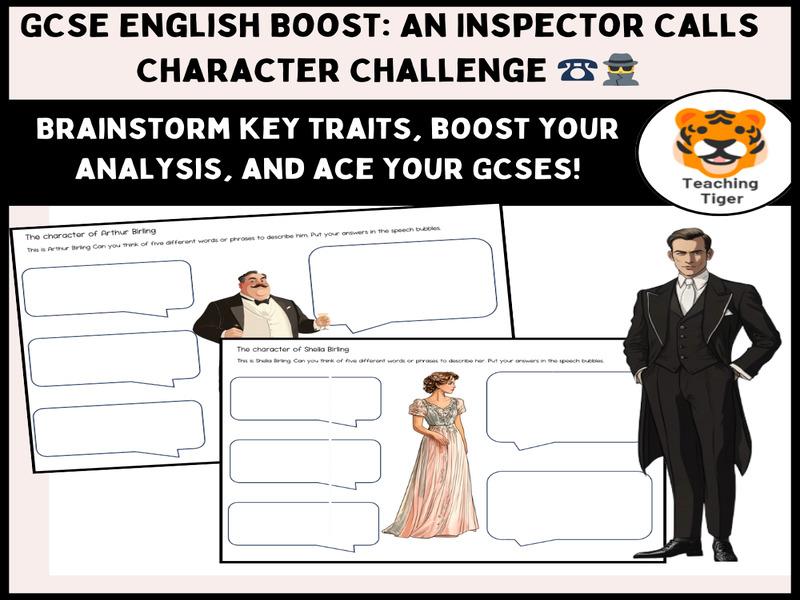 An Inspector Calls Character Analysis -GCSE English Revision Resource"