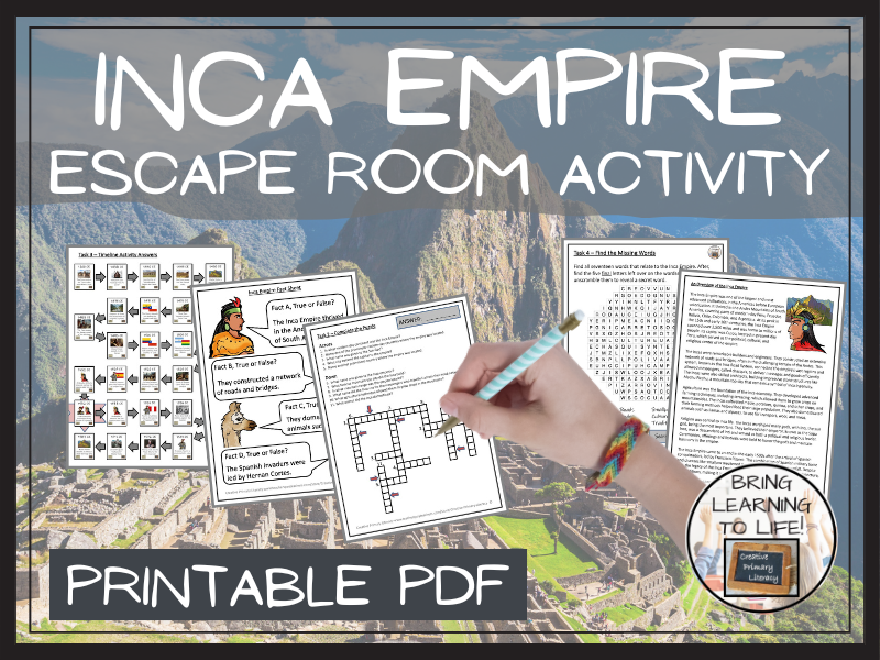 Inca Empire Escape Room Activity