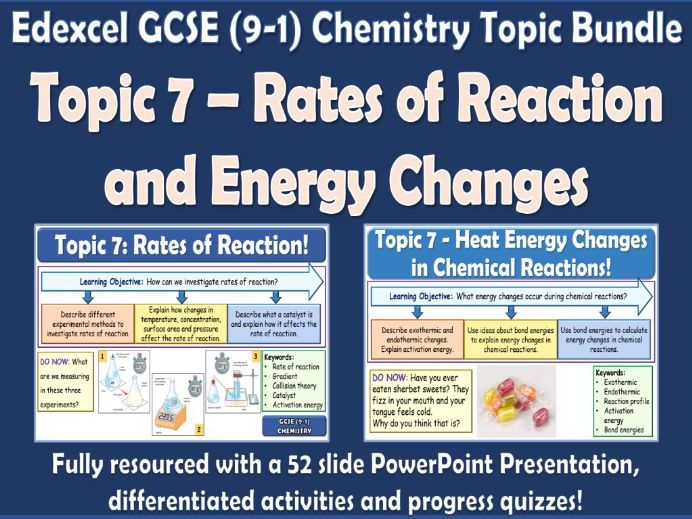 Edexcel GCSE (9-1) Chemistry Topic 7 Bundle