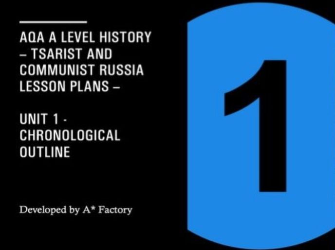 OCR/AQA A Level History - Russia & Rulers Unit 1 - Chronological Outline 8x FULL Lessons Materials