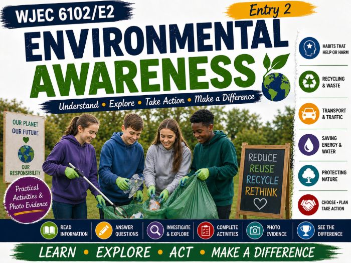 WJEC Entry 2 Environmental Awareness Workbook | 6102/E2