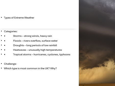 KS3 Weather: Extreme Weather