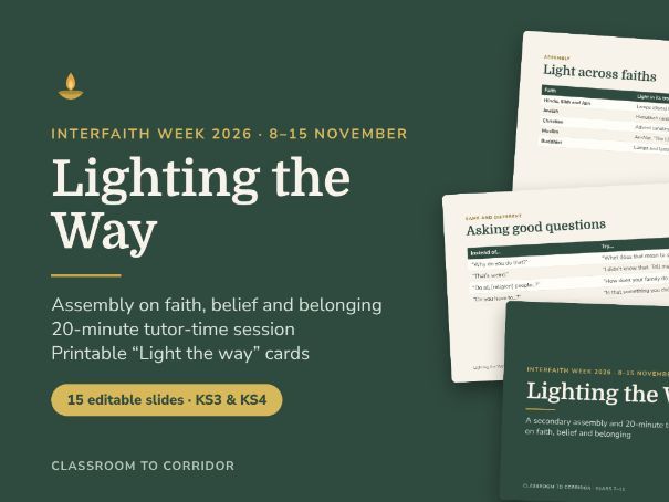 Interfaith Week 2026 Assembly + Tutor Time Session | Lighting the Way | KS3/KS4