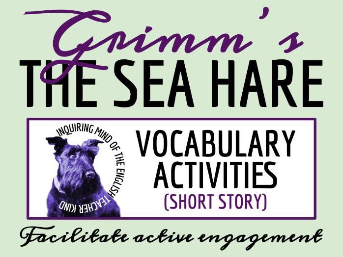 "The Sea Hare" Vocabulary Activities | Grimm's Fairy Tale | Crossword Puzzle | Word Search
