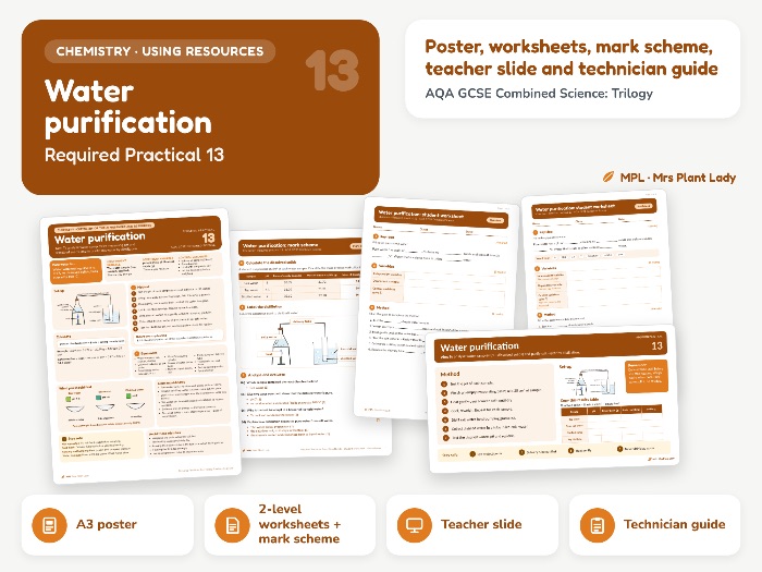 Water Purification Required Practical 13 Resources - AQA GCSE Combined Science Trilogy