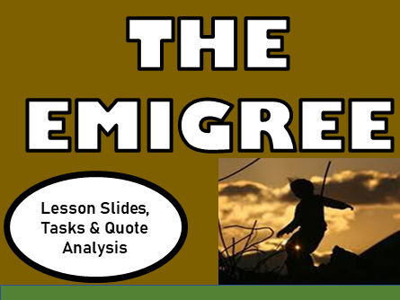 The Émigrée – Full GCSE Poetry Lesson (Slides, Student Tasks & Analysis)   AQA Power & Conflict