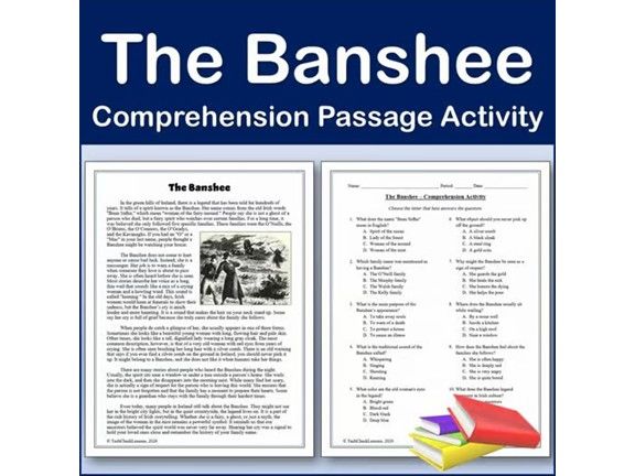 The Banshee - Folklore Reading Comp Passage & Activity | Editable