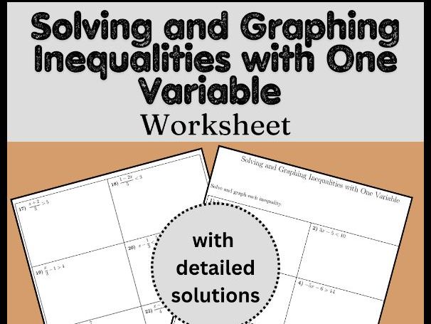 Solving and Graphing Inequalities with One Variable Worksheet (with solutions)