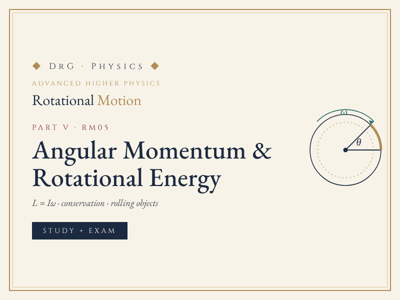 DrG-Physics · Angular Momentum & Rotational Energy · Advanced Higher Physics revision (RM05)