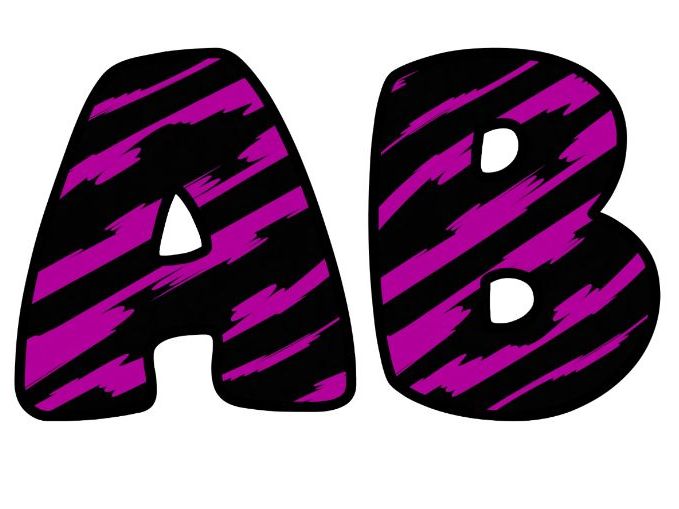 Bright Purple Lettering Set for Classroom Display | Upper & Lowercase, 0-9 and Signs