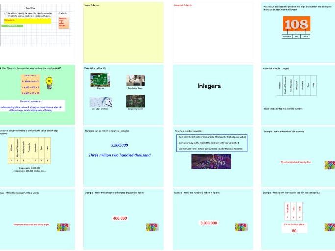 Place Value Maths GCSE PowerPoint And ActivInspire Lesson Teaching 