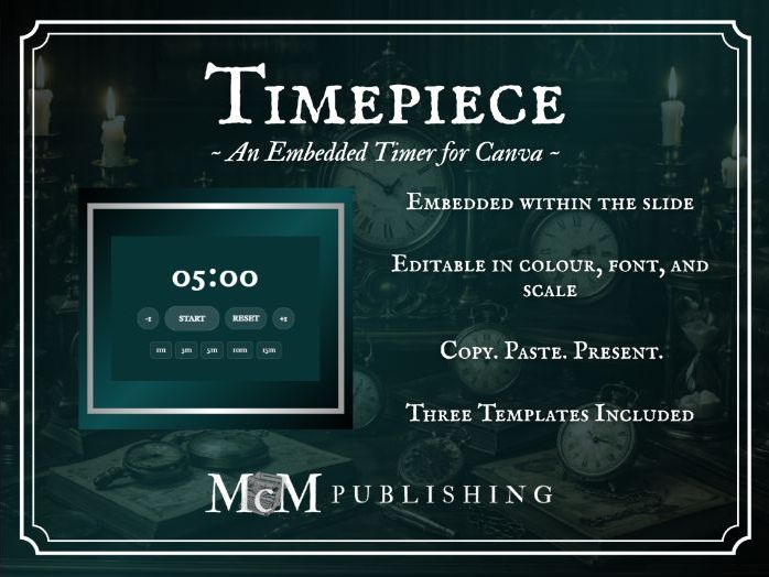 Free Embedded Timer for Canva | Timepiece