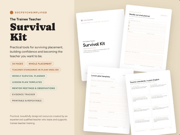 Trainee Teacher Survival Kit