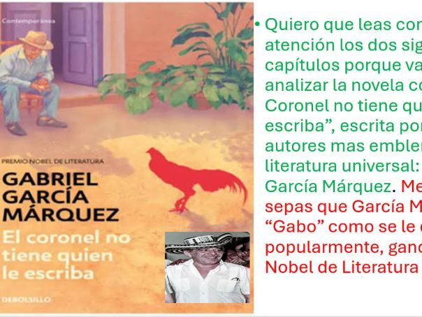 El Coronel no tiene q le escriba:Analysis/summary