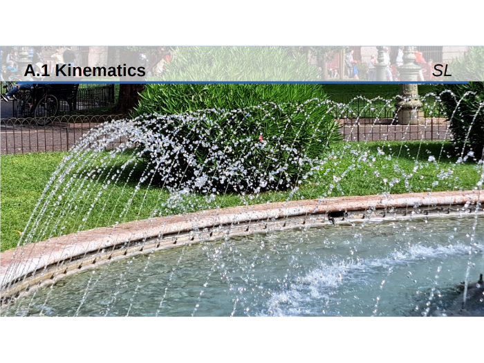 IB physics: A.1 - Kinematics.