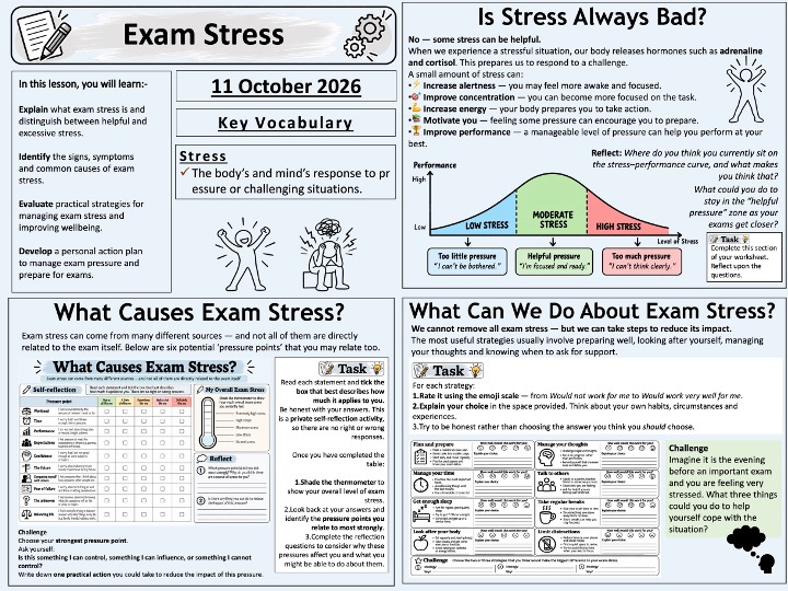 PSHE: Exam Stress