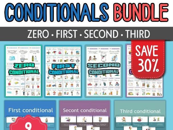 Conditionals Bundle | Zero, First, Second & Third Conditional Worksheets, Games