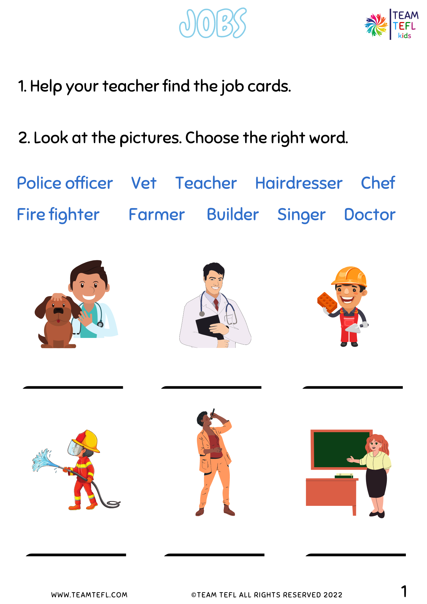 Jobs ESL Lesson Plan For Kids And Early Learners Teaching Resources