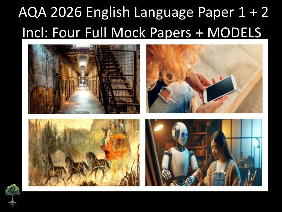 Four AQA 2026 English Language Paper 1 + 2 Full Mocks | MODELS