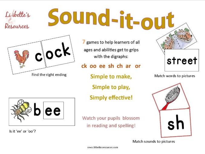 Phonics Digraph Games: sh ch ck ee oo ar or | Teaching Resources