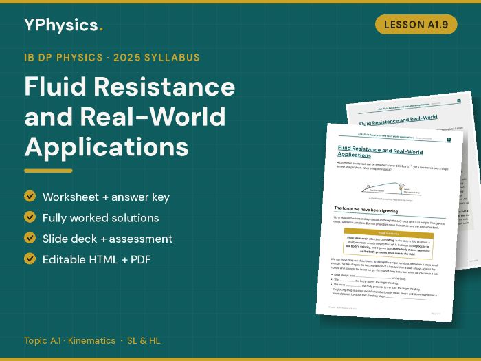 IB DP Physics (2025) A1.9 Air Resistance & Terminal Speed