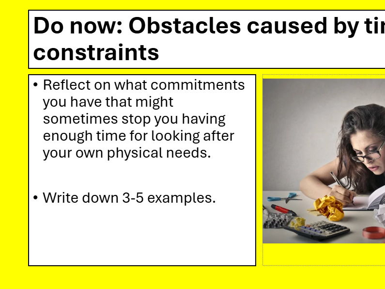 BTEC TECH AWARD Component 3 Health and Wellbeing Health & Social Care LOC LESSON9